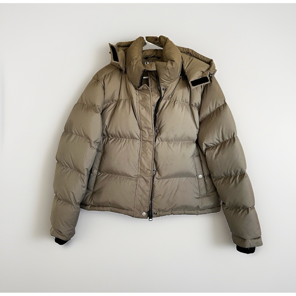 Quince Women's Responsible Down Hooded Puffer Jacket Puffy Coat Warn Gray L